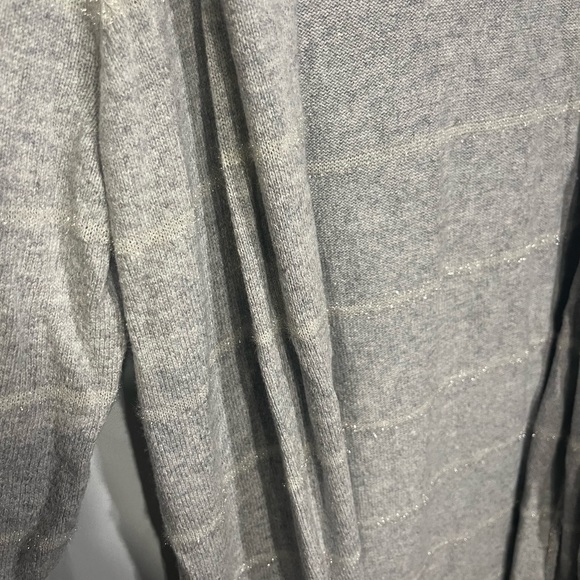 Michael Kors Tinsel Stripe Cardigan Gray Size L - Picture 9 of 10